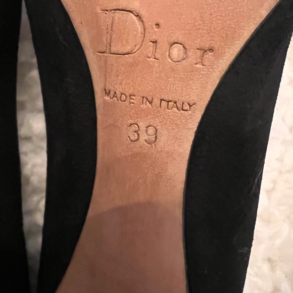 Christian Dior Suede Black Pump Heels size 39/US 9 - Picture 8 of 13